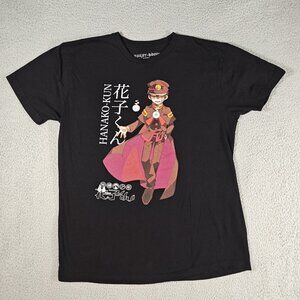 Toilet Bound Hanako-Kun T-Shirt Men's Large Black Graphic Short Sleeve Manga